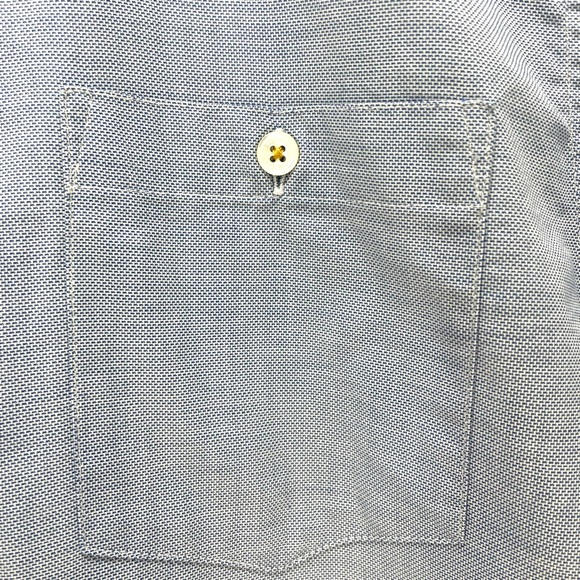 Ted Baker London Size 5 Short Sleeve Button Down Shirt DBL Button Sleeve Accent - Picture 7 of 11